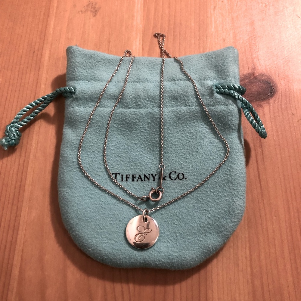 Authentic Tiffany&Co Initial E Necklace
